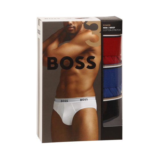 3PACK ανδρικό σλιπ BOSS πολύχρωμο (50475273 962)