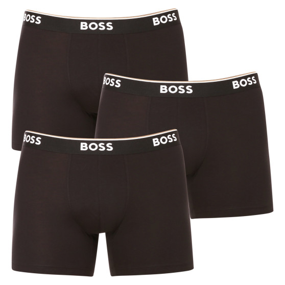 3PACK ανδρικό σορτς μποξεράκι BOSS μαύρο (50475282 001)