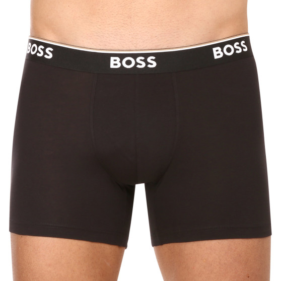 3PACK ανδρικό σορτς μποξεράκι BOSS μαύρο (50475282 001)