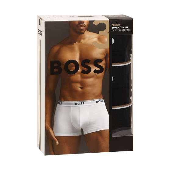 3PACK ανδρικό σορτς μποξεράκι BOSS μαύρο (50475274 001)