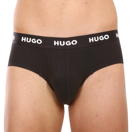 3PACK ανδρικό σλιπ HUGO μαύρο (50469763 001)