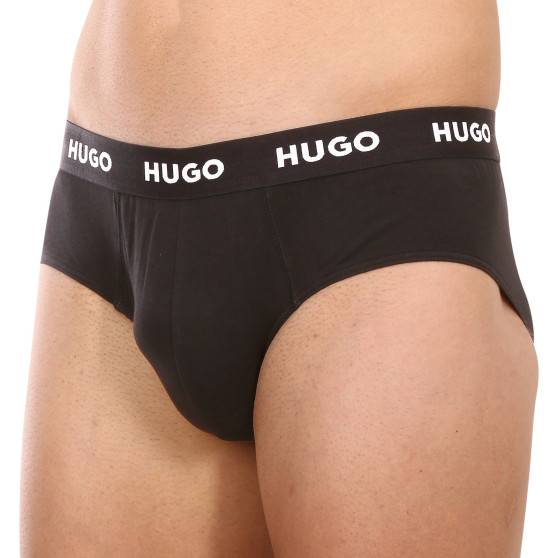 3PACK ανδρικό σλιπ HUGO μαύρο (50469763 001)