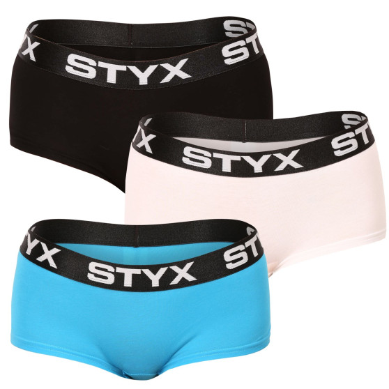 3PACK γυναικείο εσώρουχο Styx με πόδι πολύχρωμο (3IN96019)