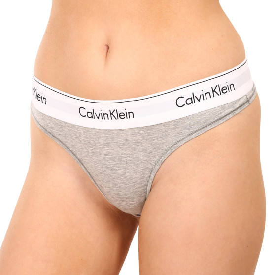 Γυναικείο στρινγκ Calvin Klein γκρι (F3786E-020)