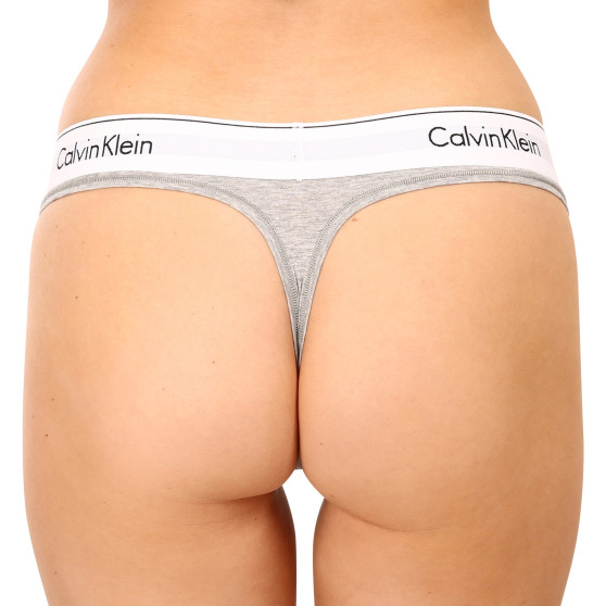 Γυναικείο στρινγκ Calvin Klein γκρι (F3786E-020)