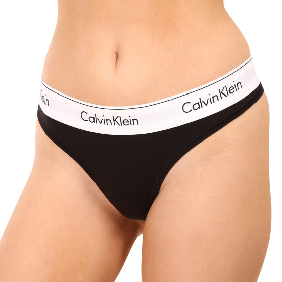 Γυναικείο στρινγκ Calvin Klein μαύρο (F3786E-001)