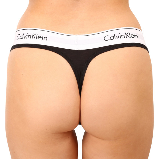 Γυναικείο στρινγκ Calvin Klein μαύρο (F3786E-001)