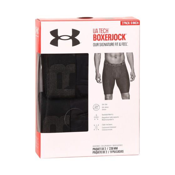 2PACK ανδρικό σορτς μποξεράκι Under Armour μαύρο (1363622 001)