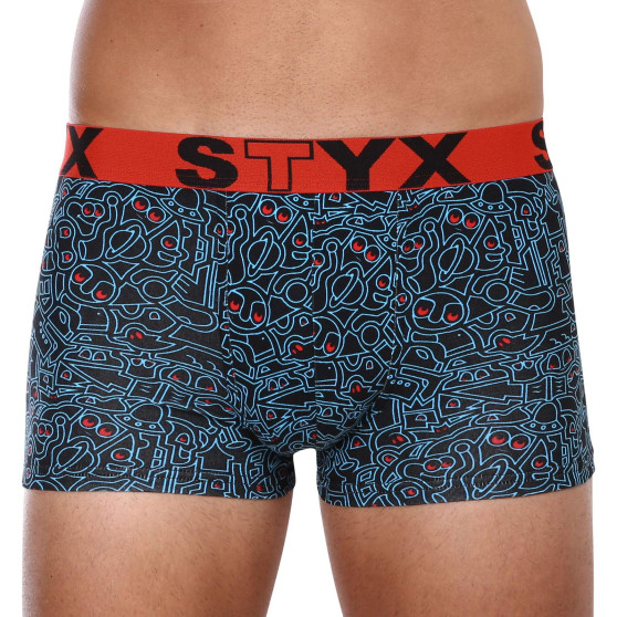 6PACK ανδρικό σορτς μποξεράκι Styx art sports λάστιχο πολύχρωμο (6G12697124)