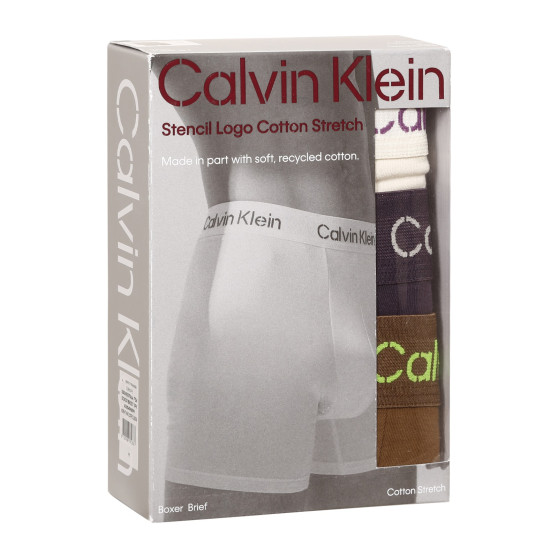 3PACK ανδρικό σορτς μποξεράκι Calvin Klein πολύχρωμο (NB3706A-FZ4)