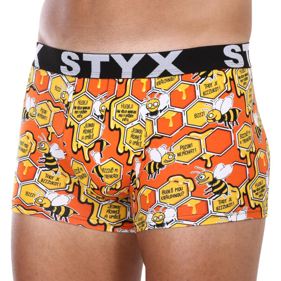 3PACK ανδρικό σορτς μποξεράκι Styx art sports λάστιχο πολύχρωμο (3G12914)