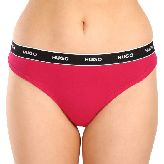 3PACK γυναικείο στρινγκ HUGO πολύχρωμο (50480150 981)