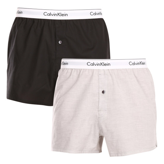 2PACK ανδρικό σορτς Calvin Klein πολύχρωμο (NB1396A-BHY)