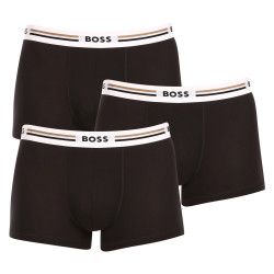 3PACK ανδρικό σορτς μποξεράκι BOSS μαύρο (50492200 001)