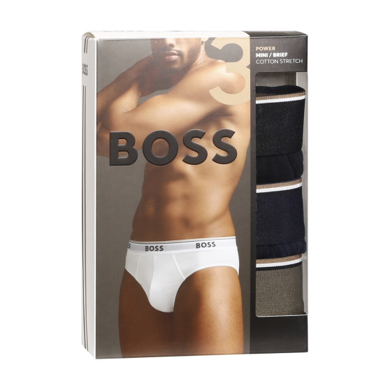 3PACK ανδρικό σλιπ BOSS πολύχρωμο (50499429 964)