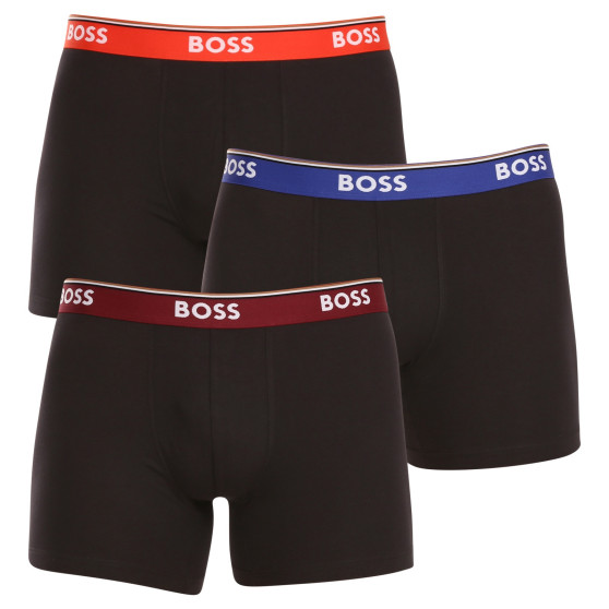 3PACK ανδρικό σορτς μποξεράκι BOSS μαύρο (50499441 972)