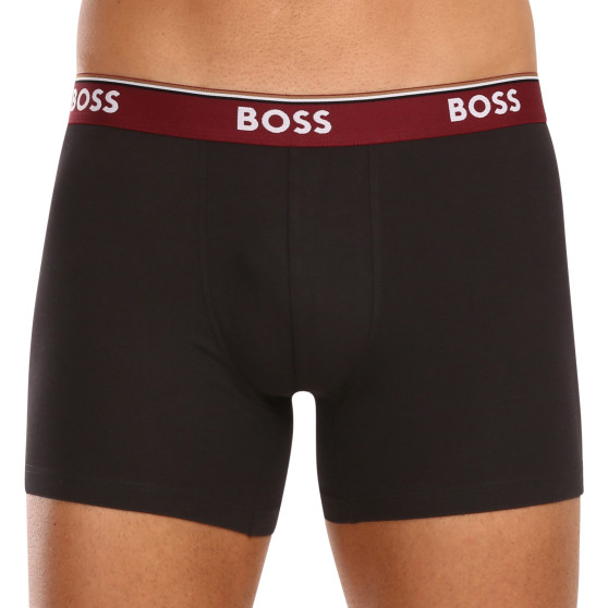 3PACK ανδρικό σορτς μποξεράκι BOSS μαύρο (50499441 972)