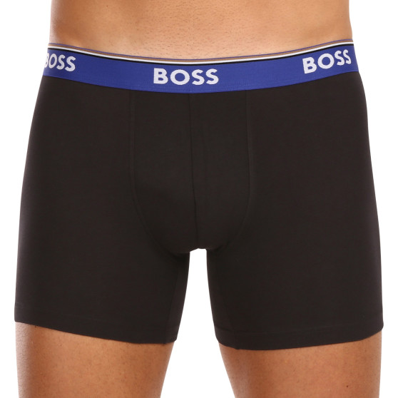 3PACK ανδρικό σορτς μποξεράκι BOSS μαύρο (50499441 972)