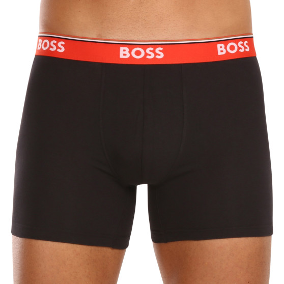 3PACK ανδρικό σορτς μποξεράκι BOSS μαύρο (50499441 972)