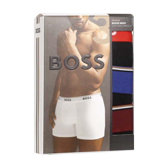 3PACK ανδρικό σορτς μποξεράκι BOSS μαύρο (50499441 972)