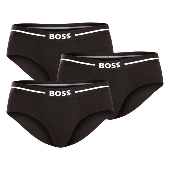 3PACK ανδρικό σλιπ BOSS μαύρο (50510679 001)