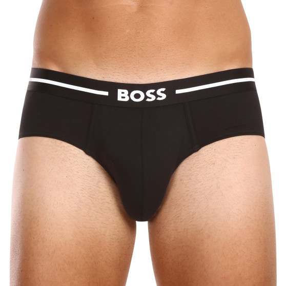 3PACK ανδρικό σλιπ BOSS μαύρο (50510679 001)