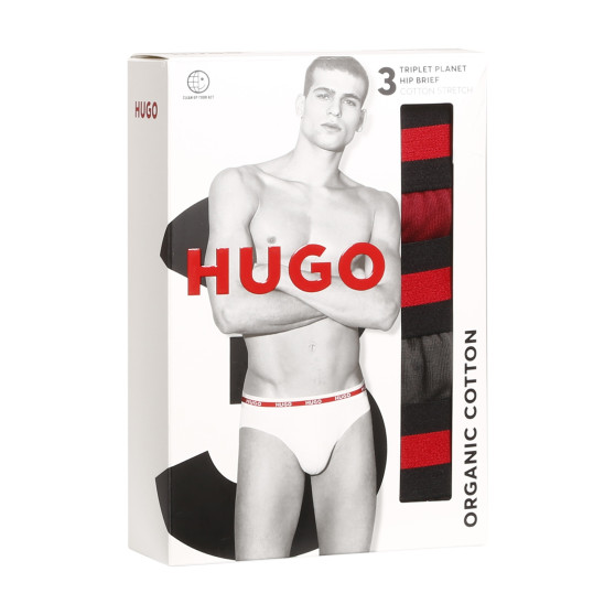 3PACK ανδρικό σλιπ HUGO πολύχρωμο (50503100 024)