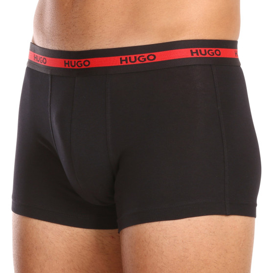 3PACK ανδρικό σορτς μποξεράκι HUGO μαύρο (50492375 002)