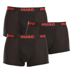 3PACK ανδρικό σορτς μποξεράκι HUGO μαύρο (50496723 001)