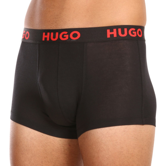 3PACK ανδρικό σορτς μποξεράκι HUGO μαύρο (50496723 001)