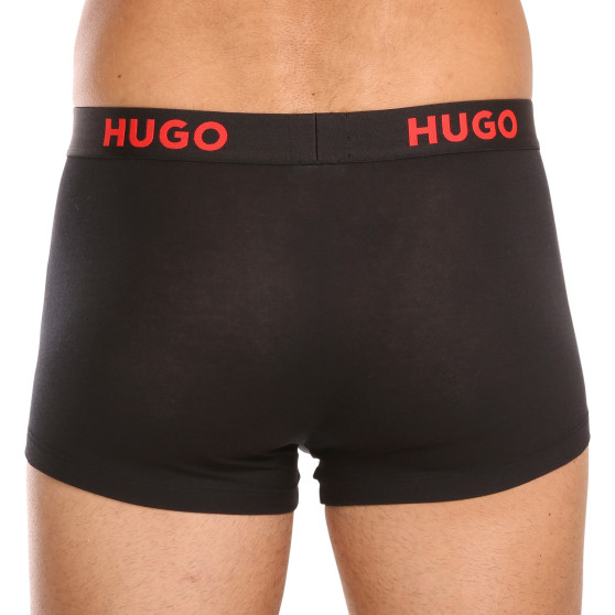 3PACK ανδρικό σορτς μποξεράκι HUGO μαύρο (50496723 001)