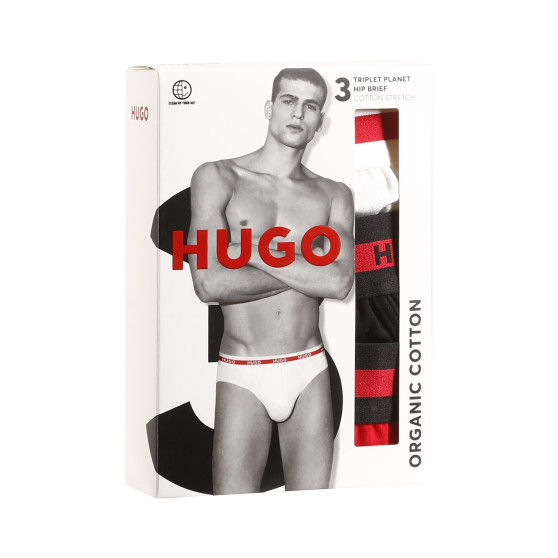 3PACK ανδρικό σλιπ HUGO πολύχρωμο (50492378 621)