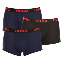 3PACK ανδρικό σορτς μποξεράκι HUGO πολύχρωμο (50496723 406)