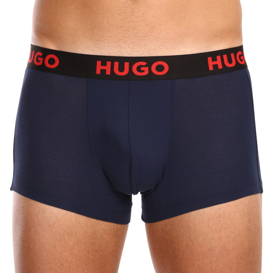 3PACK ανδρικό σορτς μποξεράκι HUGO πολύχρωμο (50496723 406)