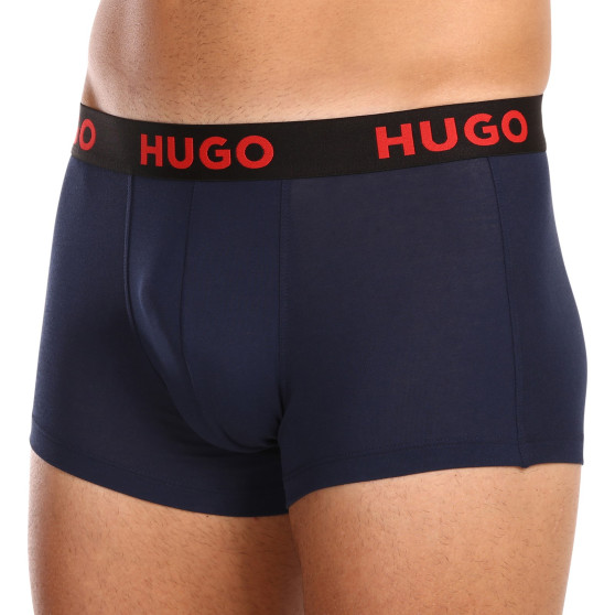 3PACK ανδρικό σορτς μποξεράκι HUGO πολύχρωμο (50496723 406)