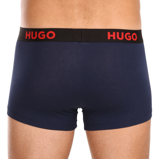 3PACK ανδρικό σορτς μποξεράκι HUGO πολύχρωμο (50496723 406)