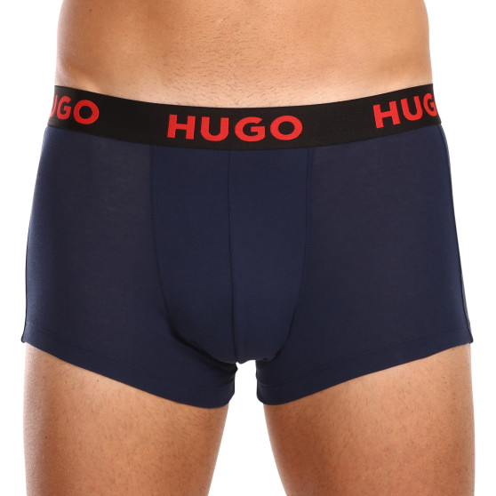 3PACK ανδρικό σορτς μποξεράκι HUGO πολύχρωμο (50496723 406)