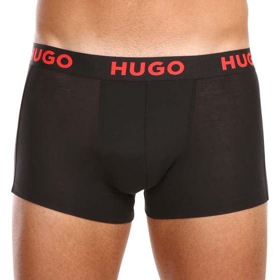 3PACK ανδρικό σορτς μποξεράκι HUGO πολύχρωμο (50496723 406)