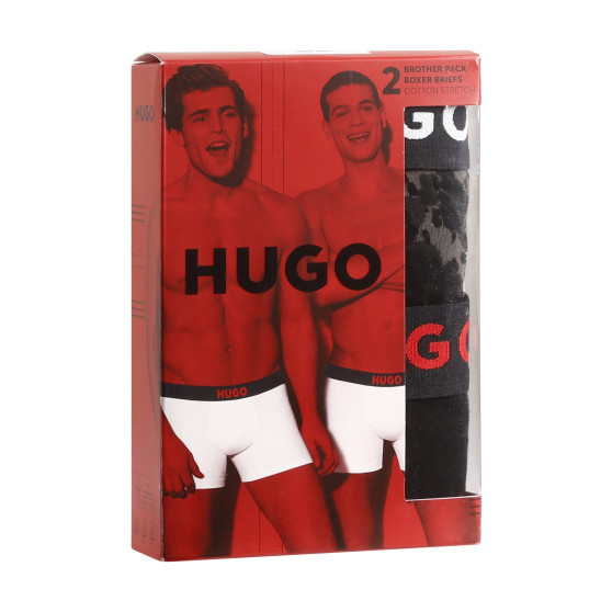 2PACK ανδρικό σορτς μποξεράκι HUGO πολύχρωμο (50501385 969)