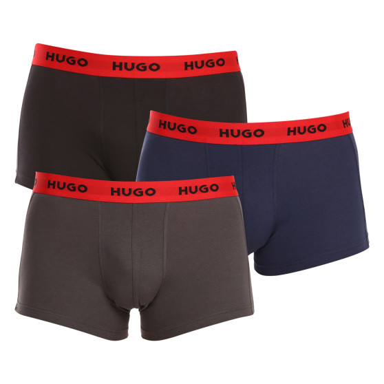 3PACK ανδρικό σορτς μποξεράκι HUGO πολύχρωμο (50469766 031)