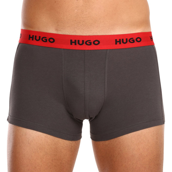 3PACK ανδρικό σορτς μποξεράκι HUGO πολύχρωμο (50469766 031)