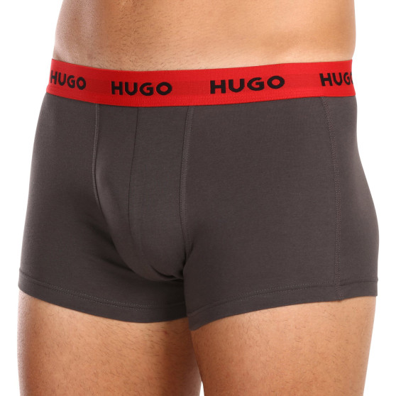 3PACK ανδρικό σορτς μποξεράκι HUGO πολύχρωμο (50469766 031)