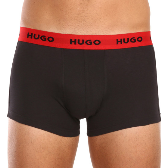 3PACK ανδρικό σορτς μποξεράκι HUGO πολύχρωμο (50469766 031)