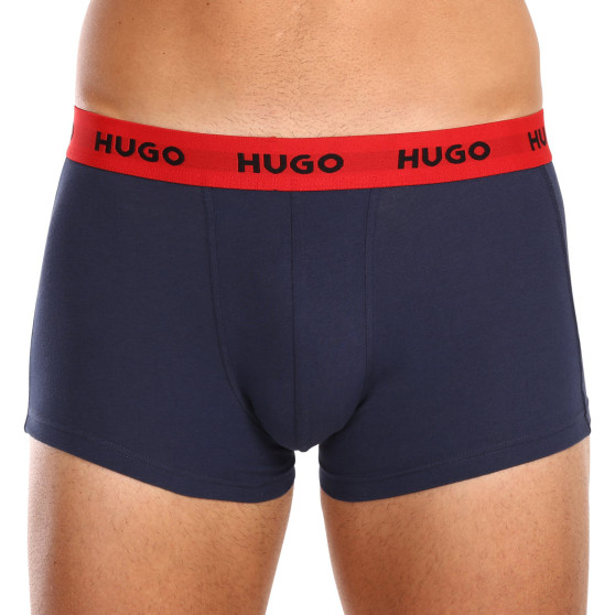 3PACK ανδρικό σορτς μποξεράκι HUGO πολύχρωμο (50469766 031)