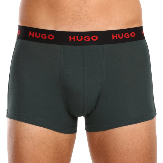 3PACK ανδρικό σορτς μποξεράκι HUGO πολύχρωμο (50469766 303)