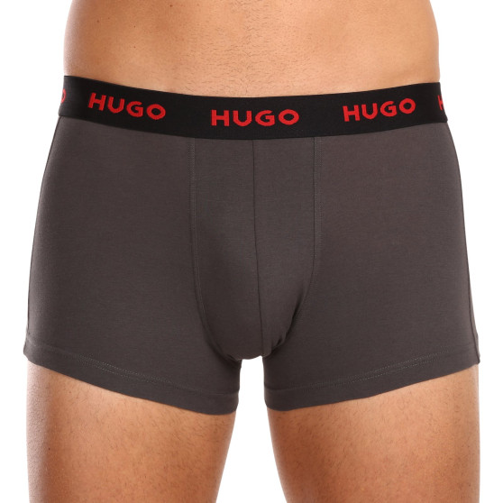 3PACK ανδρικό σορτς μποξεράκι HUGO πολύχρωμο (50469766 303)