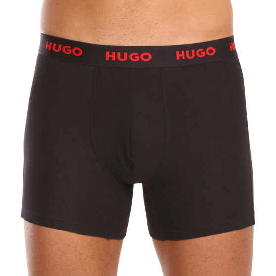 3PACK ανδρικό σορτς μποξεράκι HUGO πολύχρωμο (50503079 413)