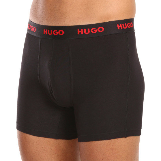 3PACK ανδρικό σορτς μποξεράκι HUGO πολύχρωμο (50503079 413)