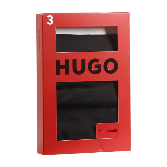 3PACK γυναικείο στρινγκ HUGO χωρίς ραφή μαύρο (50492489 001)