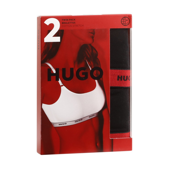 2PACK γυναικείο σουτιέν HUGO μαύρο (50480158 005)